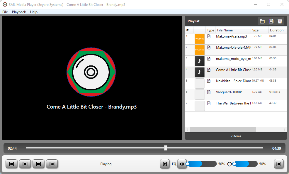SML Media Player Main Interface
