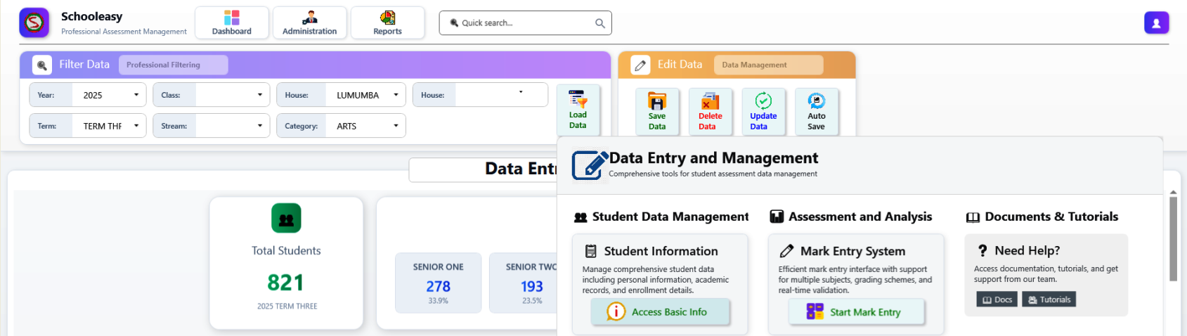 SchoolEasy Dashboard
