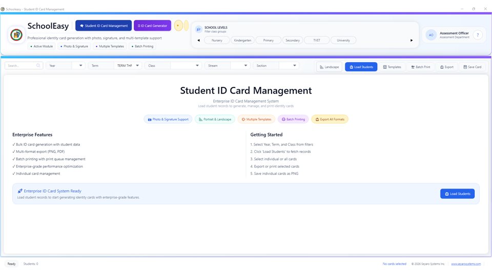 SchoolEasy: Student ID card workspace